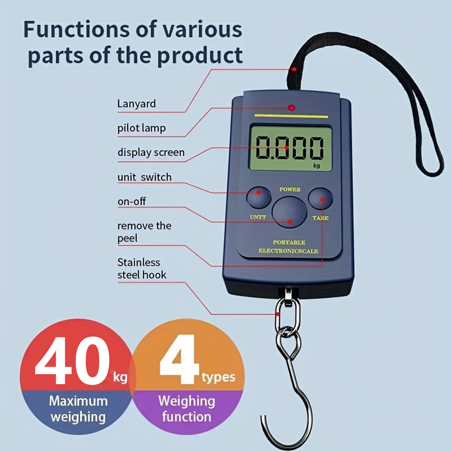 40kg wielofunkcyjna Mini elekt – Luggage Scale Hanging recenzja i cena