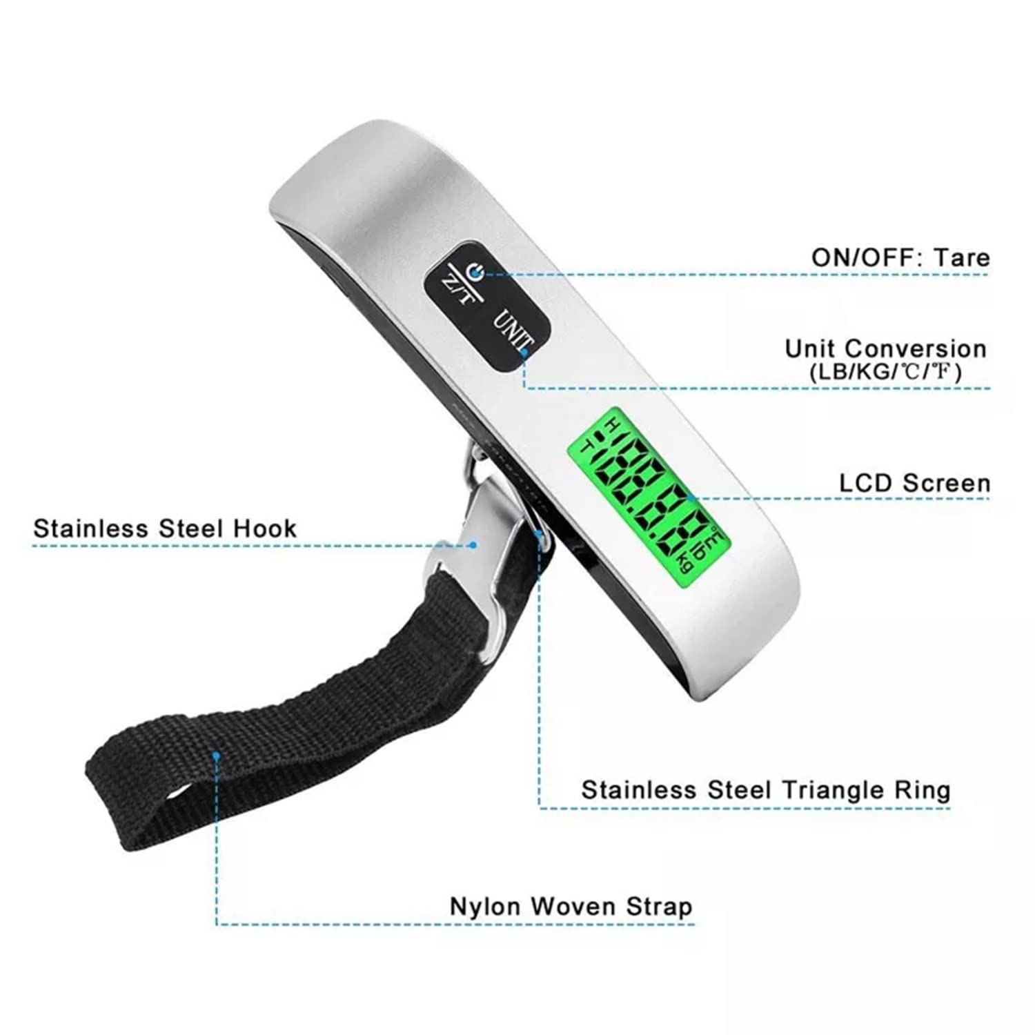 Waga bagażu 110lb 50kg Cyfrowy – Luggage Scale Hanging recenzja i cena